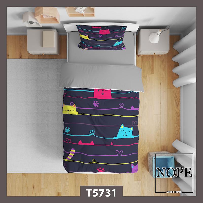 135.jpg روتختی کودک طرح پترن گربه مدل T5731 - تصویر 1