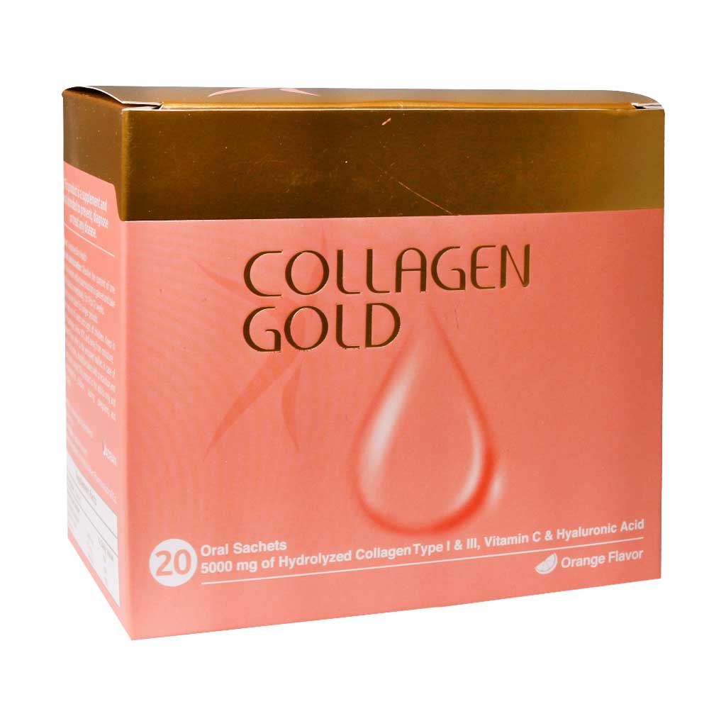 Adrian-Collagen-Gold-Oral-Sachets.jpg ساشه کلاژن گلد آدریان (20 عددی) - تصویر 1