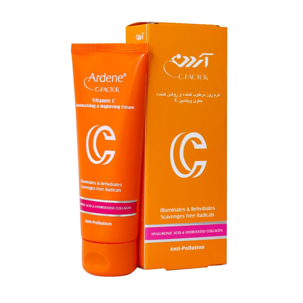 Arden-Vitamin-C-Moisturizing-And-Brightening-Cream.jpg کرم روز مرطوب کننده و روشن کننده حاوی ویتامین c آردن (75 میل) - تصویر 1