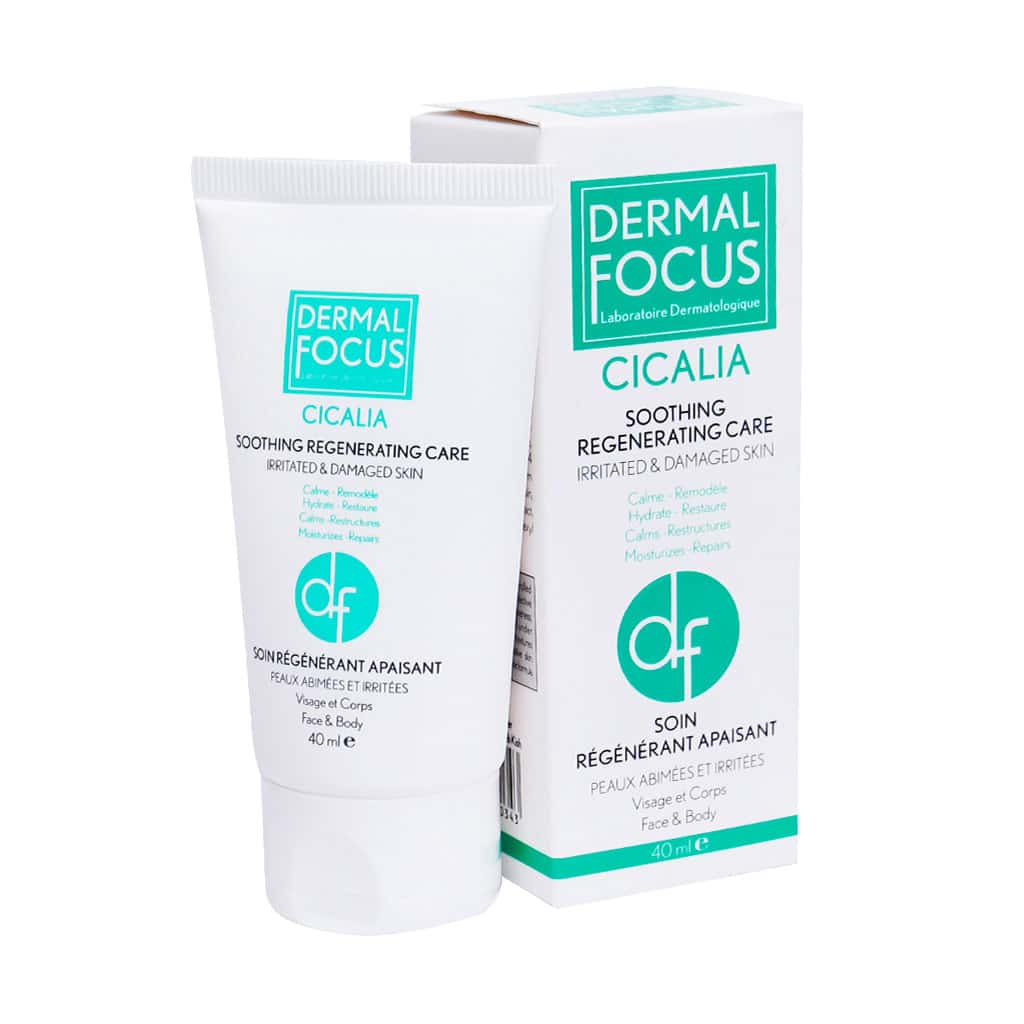 Dermal-Focus-Cicalia-Soothing-Regenerating-Care-Cream-l.jpg کرم مرطوب کننده و ترمیم کننده پوست سیکالیا درمال فوکوس (40 میل) - تصویر 1
