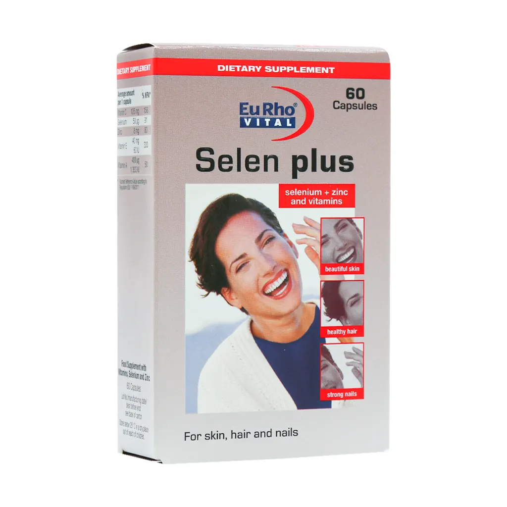 EuRho-Vital-Selen-Plus-60-Caps.webp قرص سلن پلاس یوروویتال (60عدد) - تصویر 1