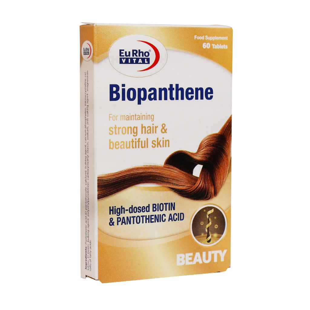 Eurho-Vital-Biopanthene-60-Tabs.jpg قرص بیوپانتن یوروویتال (60عدد) - تصویر 1