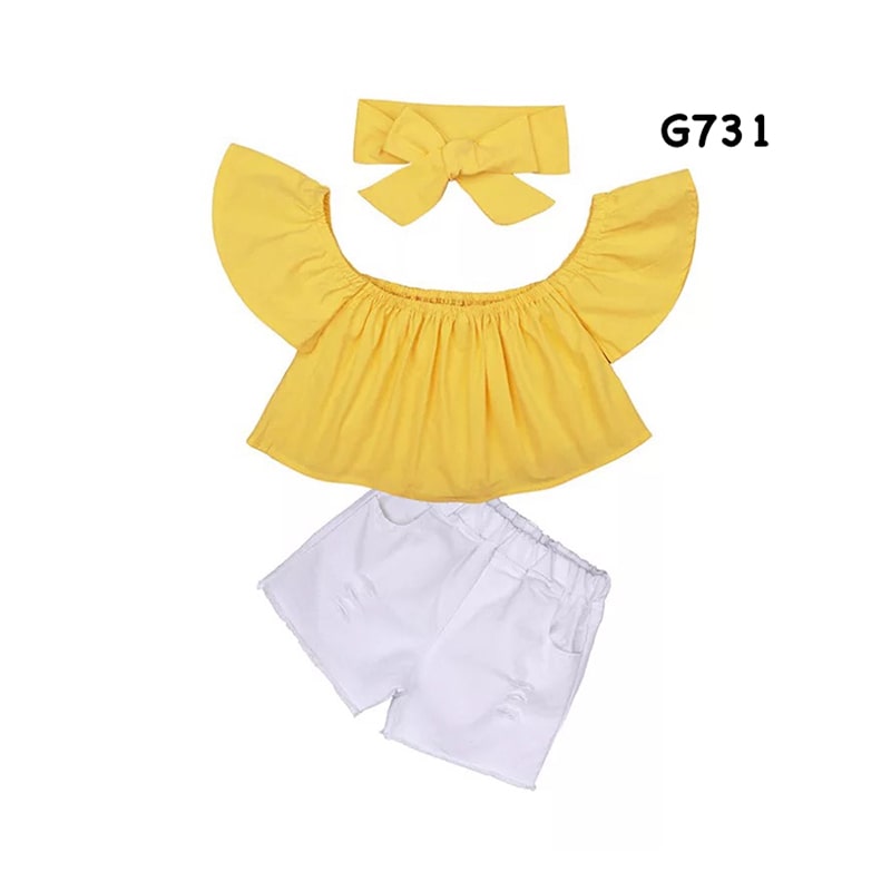 G731-min.jpg ست سه تیکه شومیز و شورت - تصویر 1