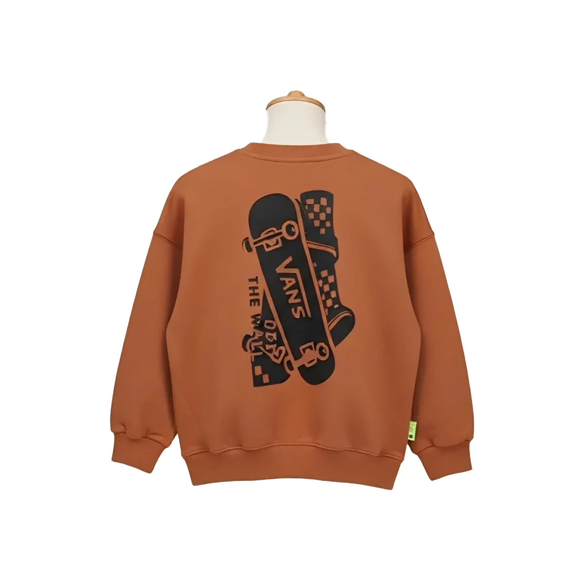 بلوز وارداتی اسپرت بچگانه مدل VANS رنگ قهوه ای(3-10سال) - تصویر 4