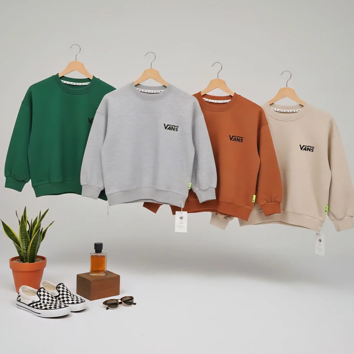 بلوز وارداتی اسپرت بچگانه مدل VANS رنگ قهوه ای(3-10سال) - تصویر 3