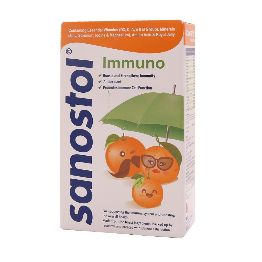Sanostol-Immuno.jpg شربت ایمونو سانستول (155میل) - تصویر 1