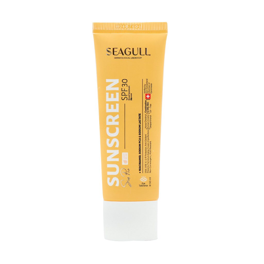 Seagull-Tinted-Sunscreen-SPF-30-cream-Oil-Free-50-ml-1.jpg کرم ضد آفتاب فاقد چربی SPF30 سی گل (50 میل) - تصویر 1