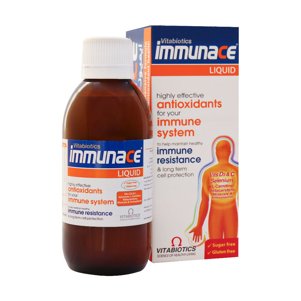 Vitabiotics-Immunace-Liquid.jpg شربت ایمیونس ویتابیوتیکس (200میل) - تصویر 1