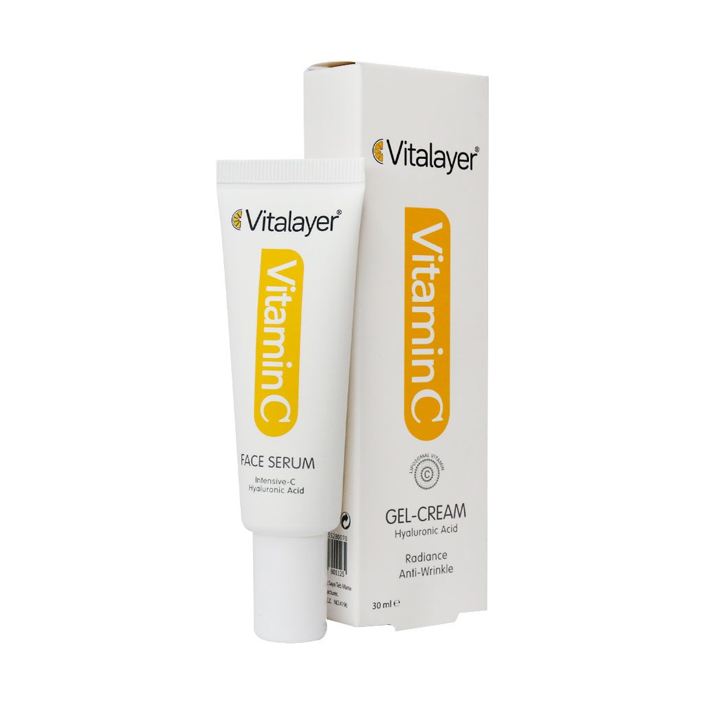 Vitalayer-Vitamin-C-Face-Gel-Cream.jpg ژل کرم ویتامین C صورت ویتالیر (30 میل) - تصویر 1