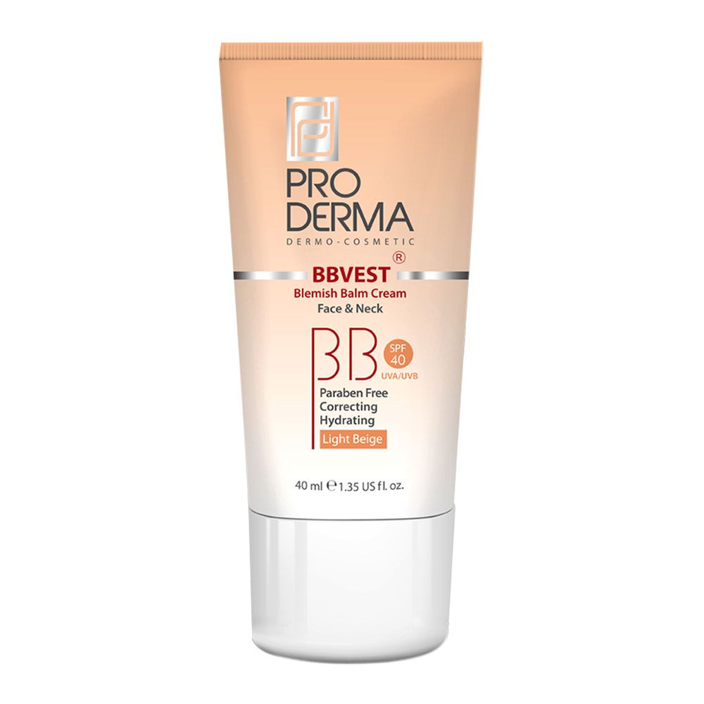 bbvest-light-beige-.jpg کرم پوشاننده و مرطوب کننده پرودرما بژ روشن پوست چرب spf 40 (40 میل) - تصویر 1