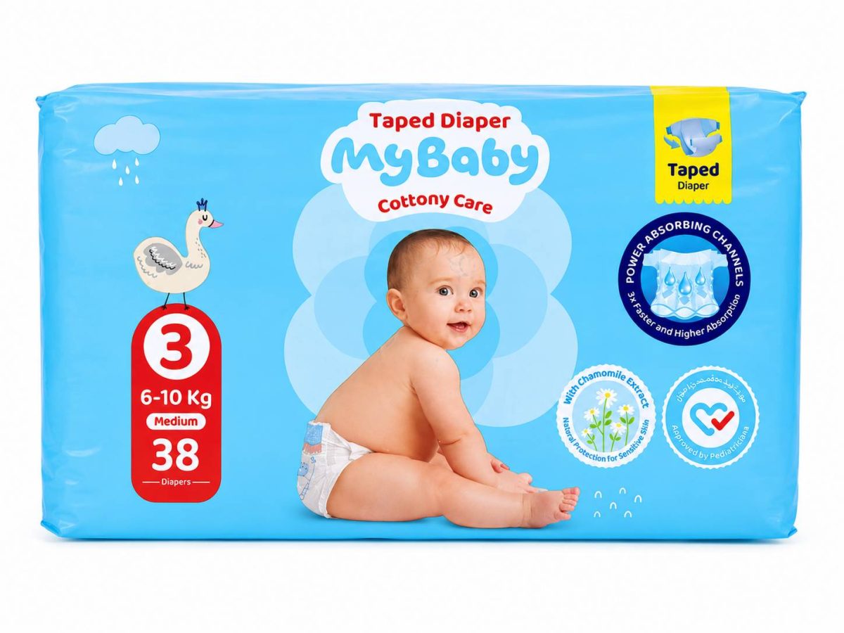 پوشک مای بیبی چسبی سایز 3 (38 عددی) My baby