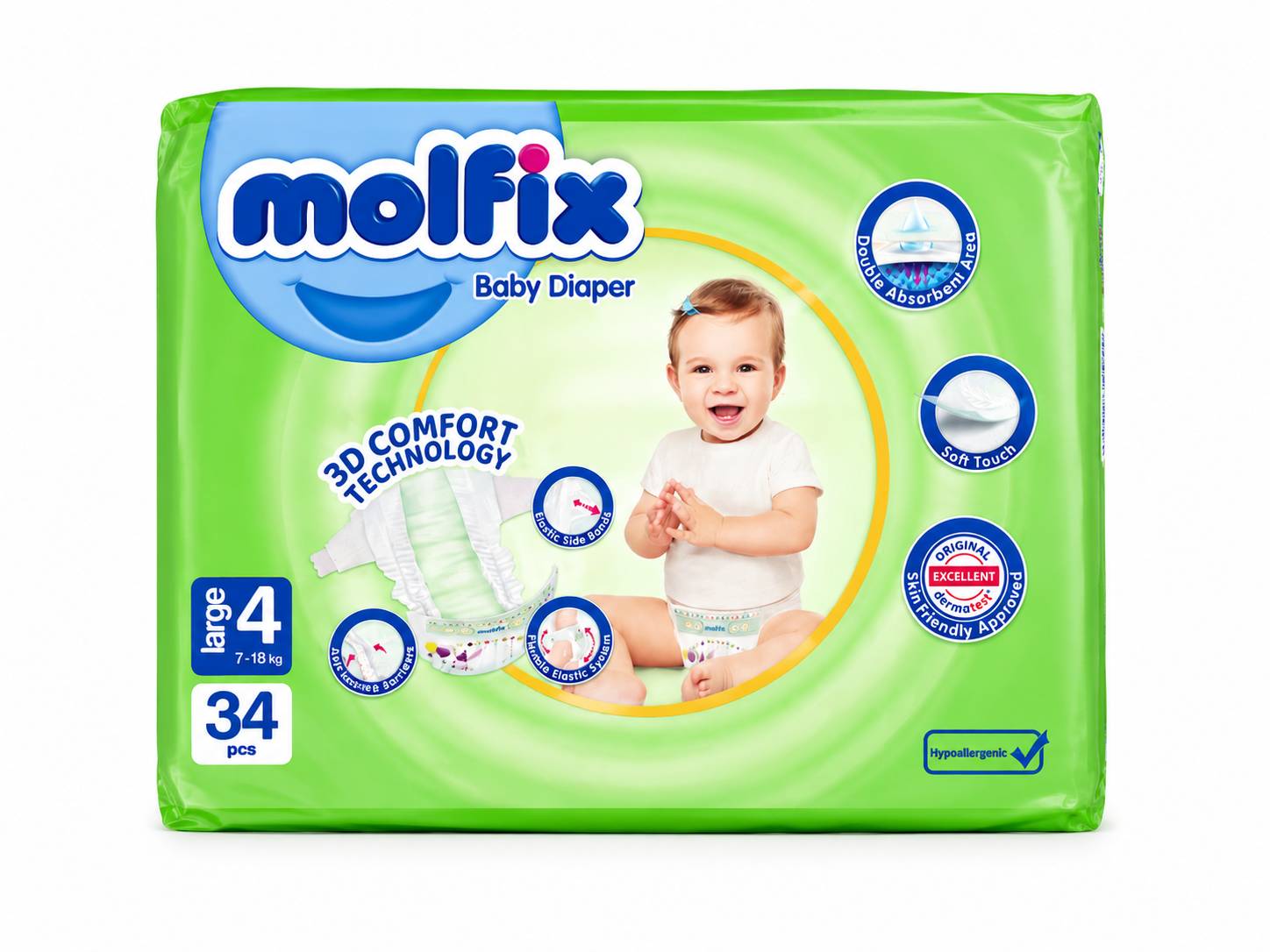 file_000000009bc88246a9bcea60181dbe12 پوشک مولفیکس ایرانی سایز4 (34عددی) molfix