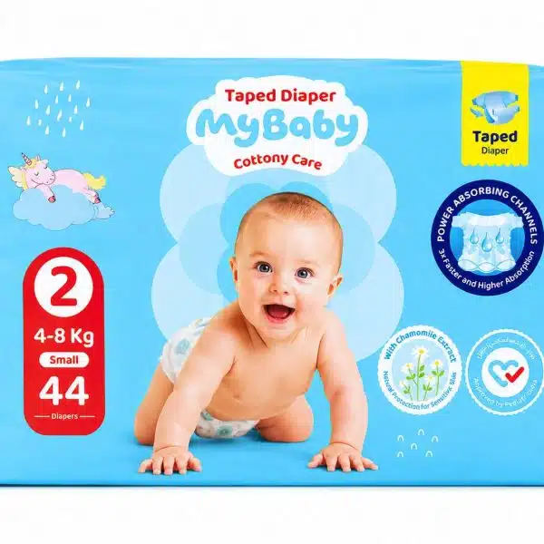 پوشک مای بیبی چسبی سایز 2 کانال دار (44 عددی) My baby