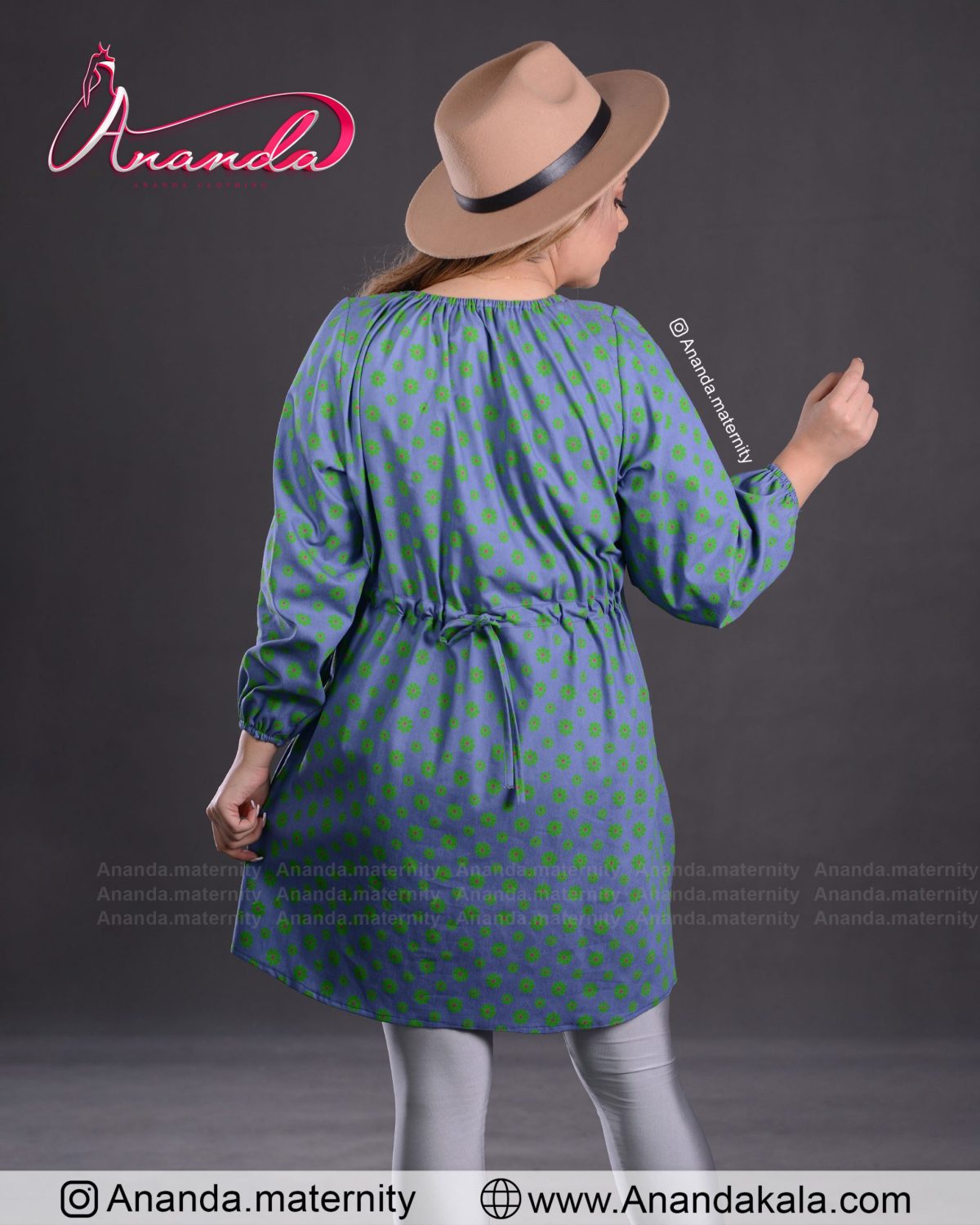 تونیک بارداری جین گلدار - تصویر 5