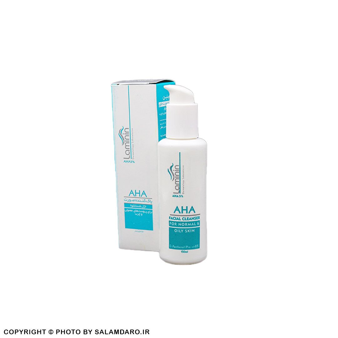 laminin-aha.jpg ژل شستشوی صورت حاوی 5% AHA لامینین(150 میل) - تصویر 1