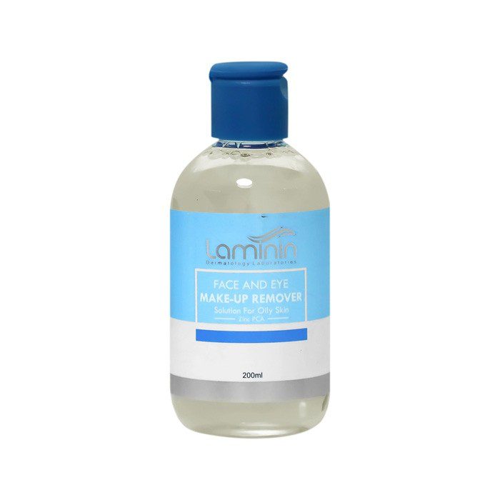 laminin-face-and-eyes-make-up-remover-solution-for-oily-skin.jpg محلول پاک کننده آرایش صورت و دور چشم مناسب پوست چرب لامینین (200 میل) - تصویر 1