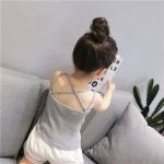 تاپ دخترانه بچه گانه کبریتی پشت ضربدری طرح ویولت - تصویر 4