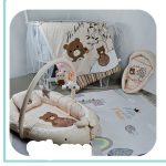 تشک گارد دار نوزادی آویز دار مخمل