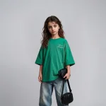 تیشرت بچگانه طرح Life رنگ سبز سایز 40,50