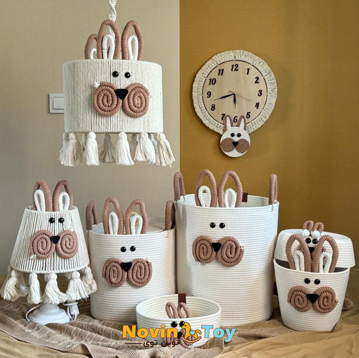 set-6-2.jpg باکس ارتفاع 40 درب دار اتاق نوزاد مکرومه طرح خرگوش - تصویر 1