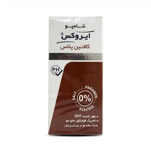 شامپو کافئین پلاس ایروکس مناسب موهای دارای ریزش (200 گرم)