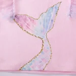 تاپ دامن دخترانه Little Maven طرح پری دریایی با دامن رنگین کمان (مناسب 2 تا 8 سال) - تصویر 5
