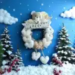 آویز تزئینی اتاق کودک طرح خرس نانان مدل Welcome کد W/Crm - تصویر 4