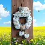 آویز تزئینی اتاق کودک طرح خرس نانان مدل Welcome کد W/Crm - تصویر 3