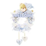 حلقه آویز تزئینی اتاق کودک طرح خرس نانان مدل Welcome