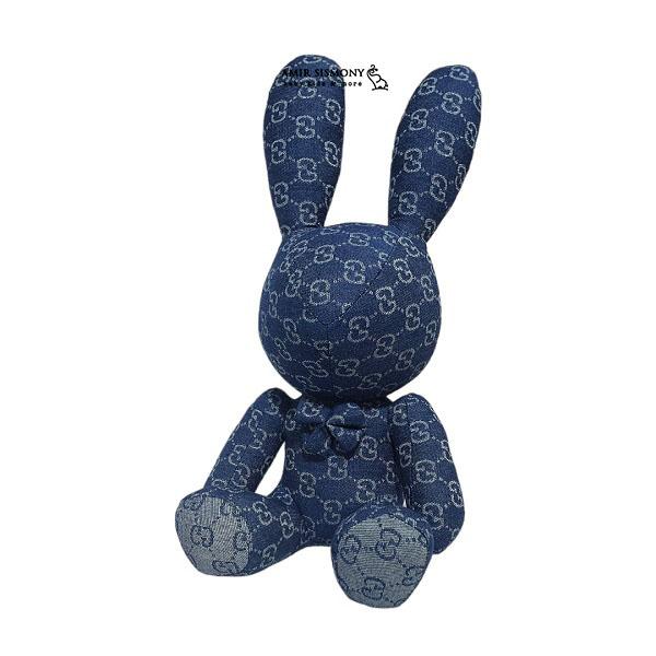 Navy-Blue-sitting-rabbit-doll.jpg عروسک خرگوش سرمه ای نشسته - تصویر 1