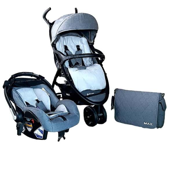 delijan-set-stroller-and-carrier.jpg ست کالسکه طوسی مدل مکس دلیجان delijan max - تصویر 1