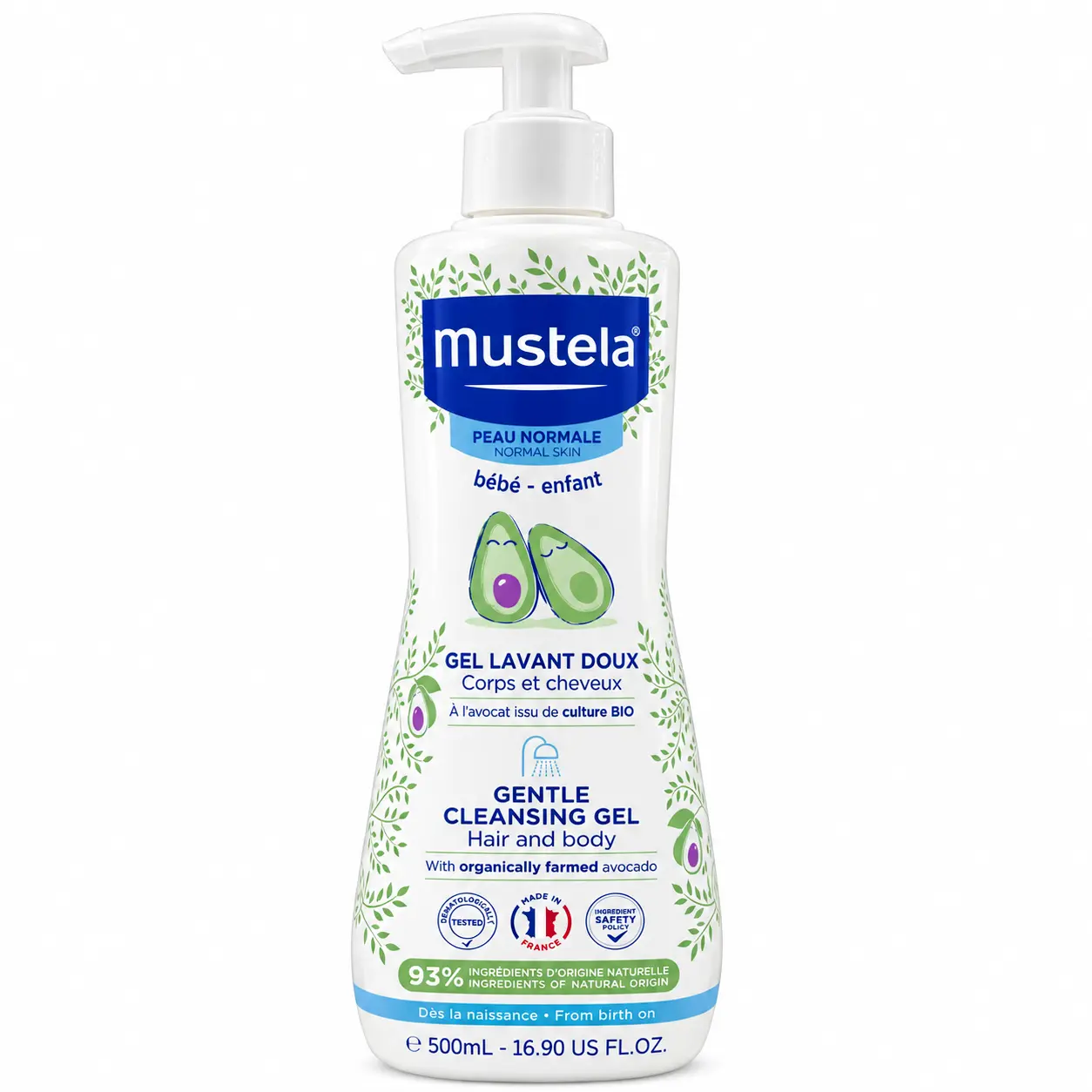 164A38FB-1514-4542-868B-58276E6EB27E.webp شامپو سر و بدن نوزاد و کودک موستلا Mustela حجم 500 میل - تصویر 1