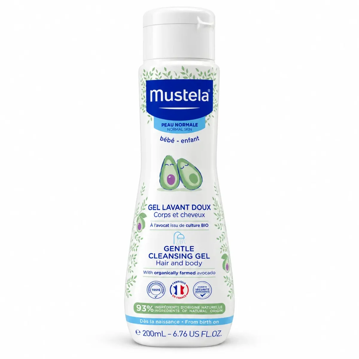 40FCC2C7-DD40-4172-98F4-FA71622A8534.webp شامپو سر و بدن کودک موستلا Mustela حجم 200 میل - تصویر 1