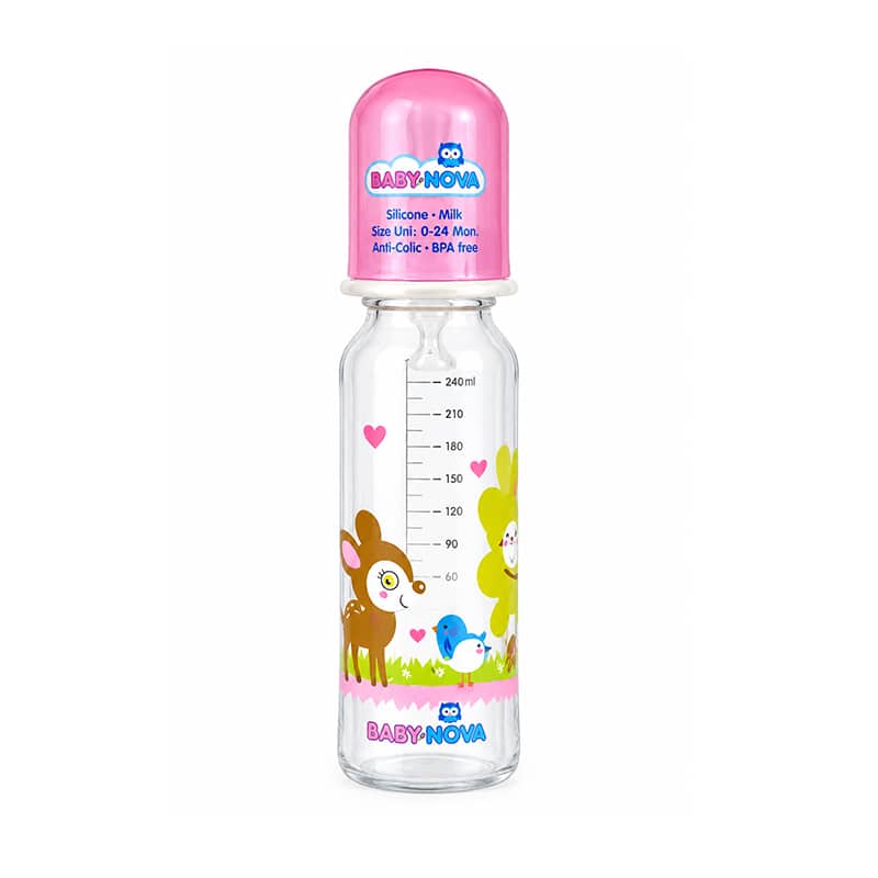 43705-3 شیشه شیر بیبی نوا پیرکس آنتی کولیک کد 43705 ظرفیت 250 میلی لیتر - تصویر 1
