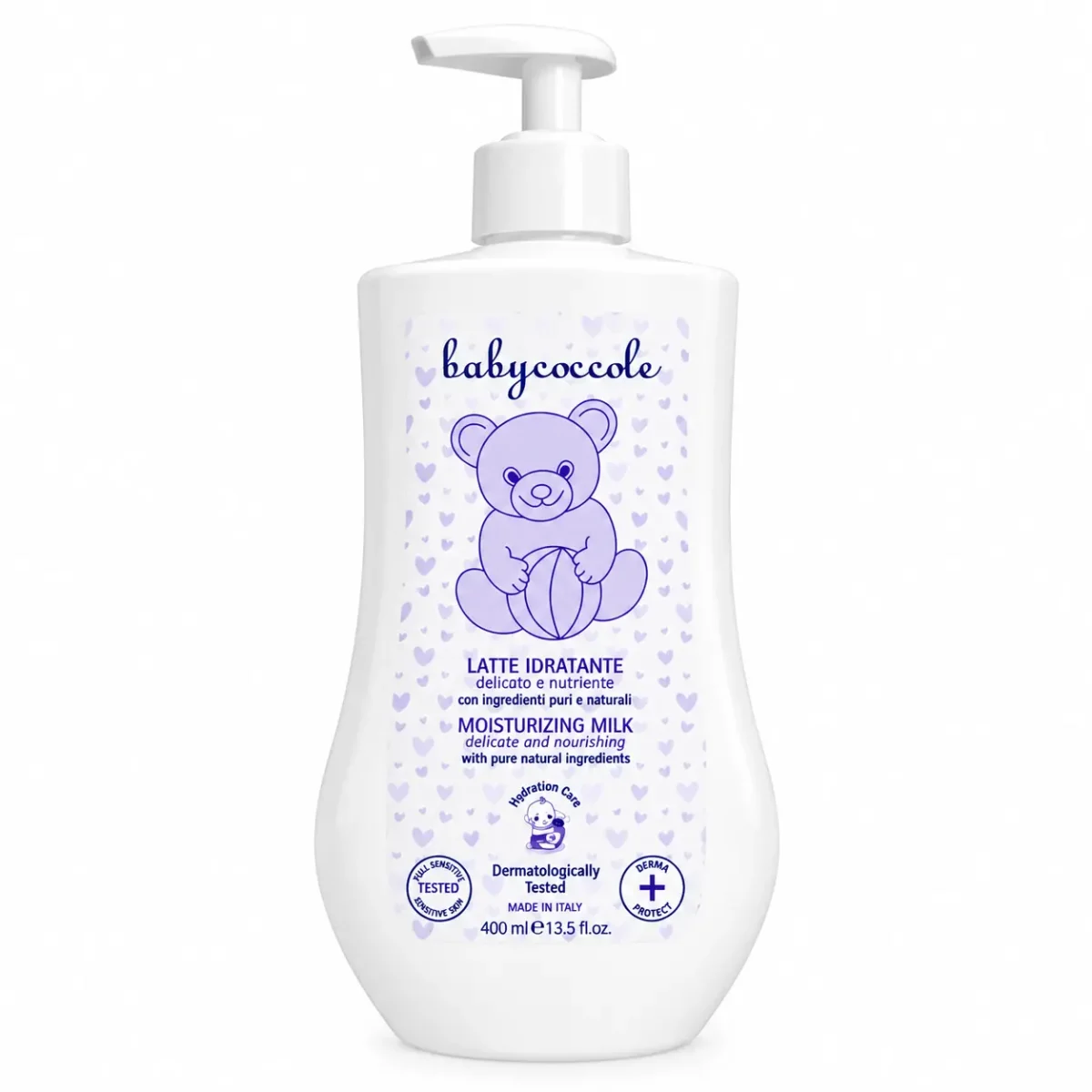 Lavender-Teddy-Bear-Baby-Lotion-Bottle.webp لوسیون بدن کودک بیبی کوکول 400 میل - تصویر 1