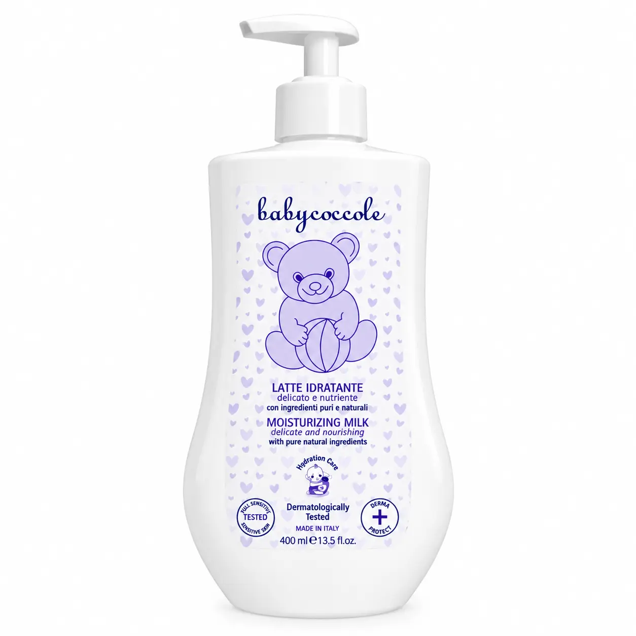 Lavender-Teddy-Bear-Baby-Lotion-Bottle.webp لوسیون بدن کودک بیبی کوکول 400 میل - تصویر 1