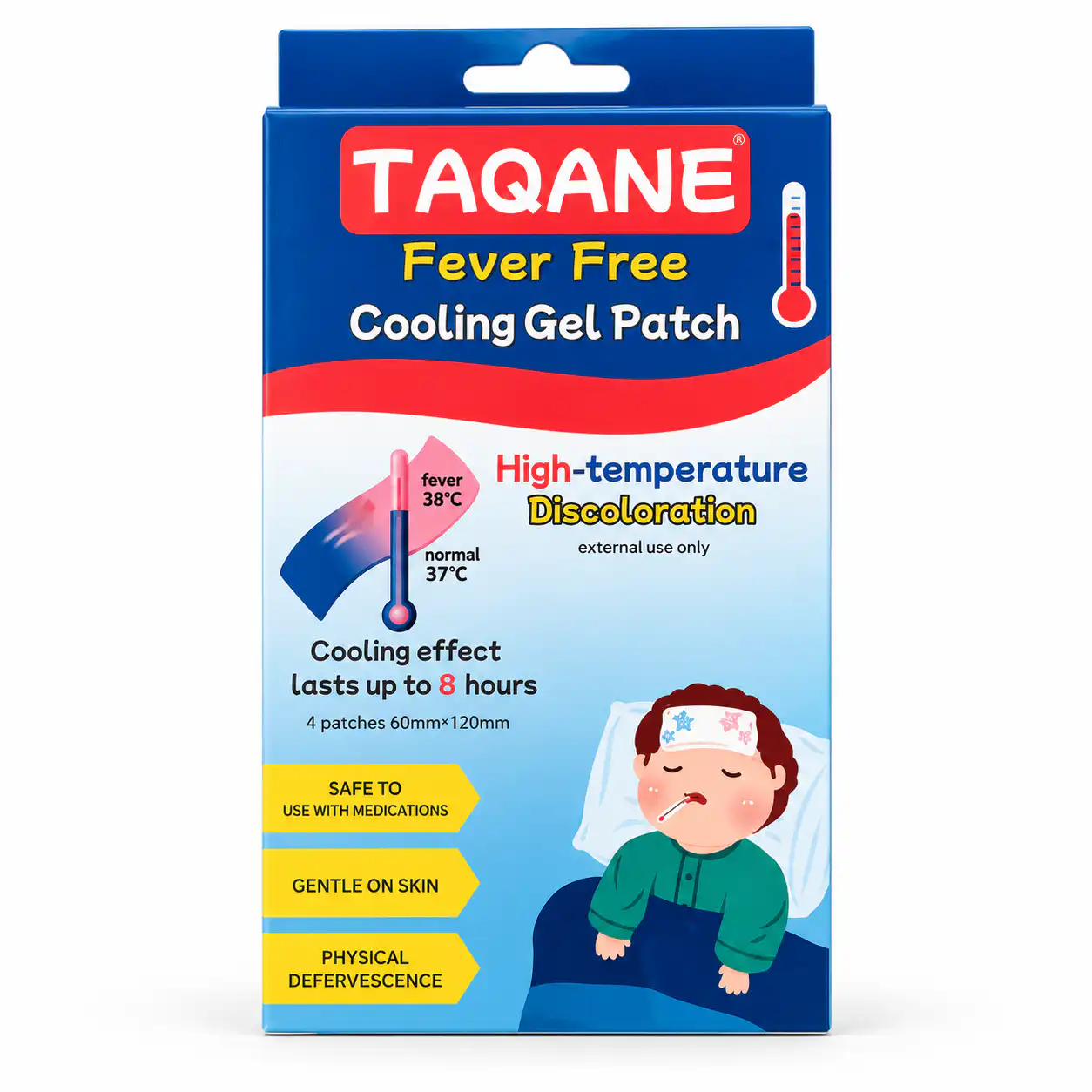TAQANE-Fever-Free-Cooling-Gel-Patch.webp پد تب بر دو کاره تاقانه - تصویر 1