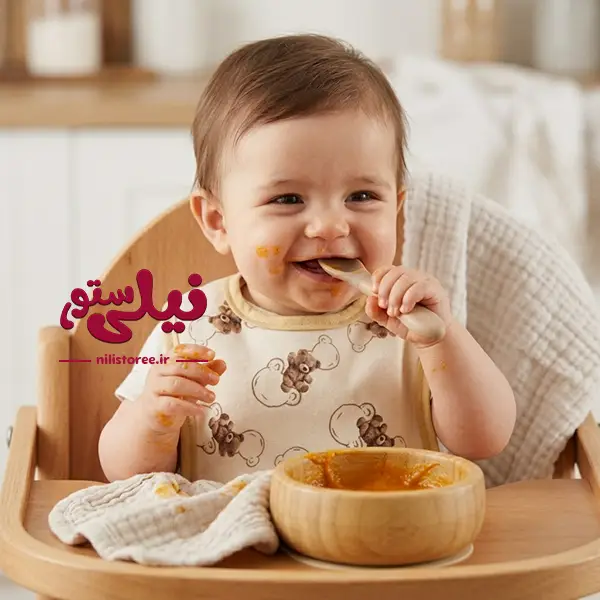 khers-bazigosh-pish-band.webp پیش بند نوزاد طرح خرس بازیگوش برند پرنسس - تصویر 1