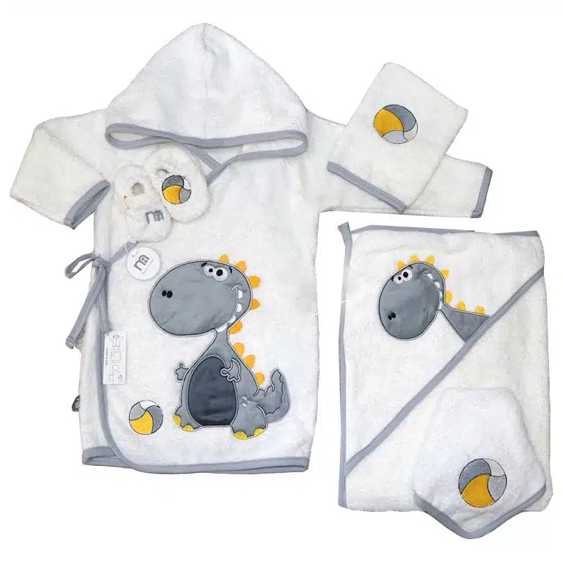set-towel-3.webp سرویس حوله 5 تکه برند مادرکر mothercare طرح دایناسور - تصویر 1