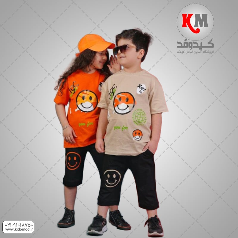 تیشرت-شلوارک-اسپرت-طرح-لبخند-۲.jpg تیشرت شلوارک اسپرت طرح استیکر لبخند - تصویر 1