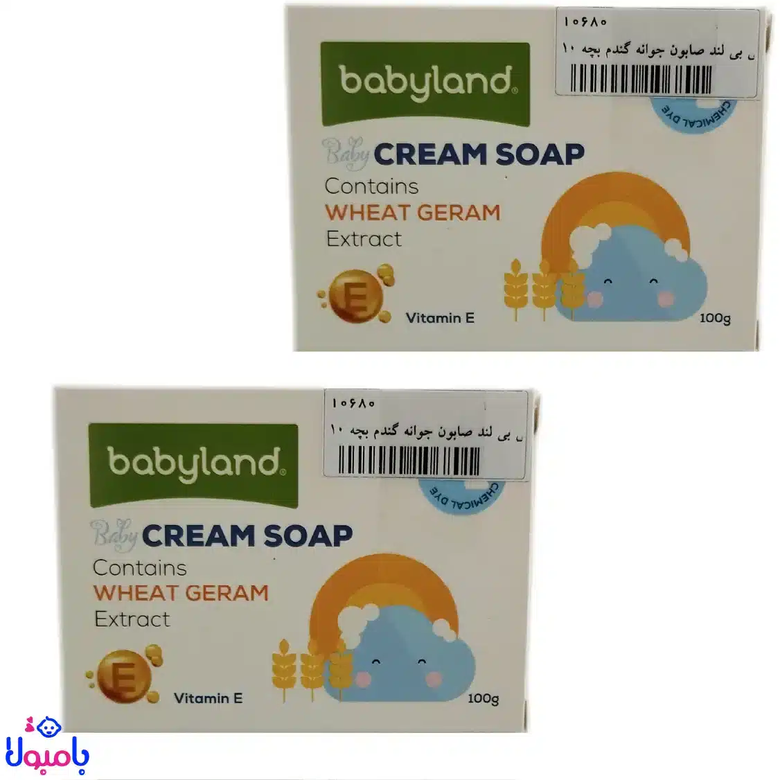 صابون-بچه-02.webp صابون کرمی بچه 100 گرم بی بی لند - تصویر 1